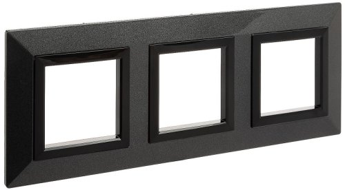 Рамка универсальная DKC Avanti 3-м. металл темно-серый картинка